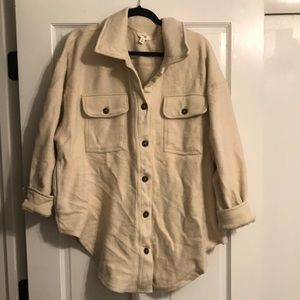 Terra Sky beige shacket, 0X